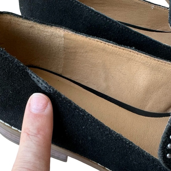 Crown Vintage Lorina Black Cow Suede Studded Loafer - Picture 10 of 10